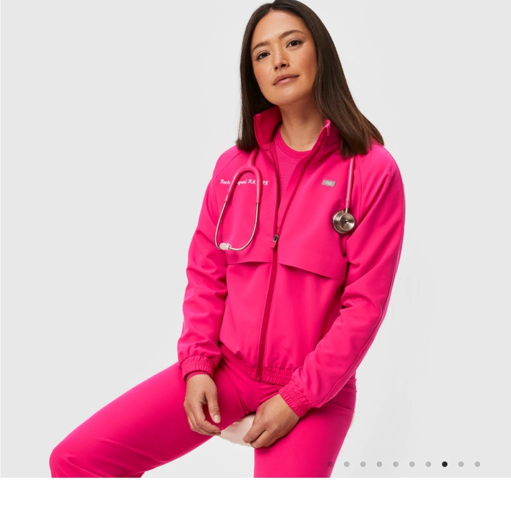 Figs Shocking Pink Jacket